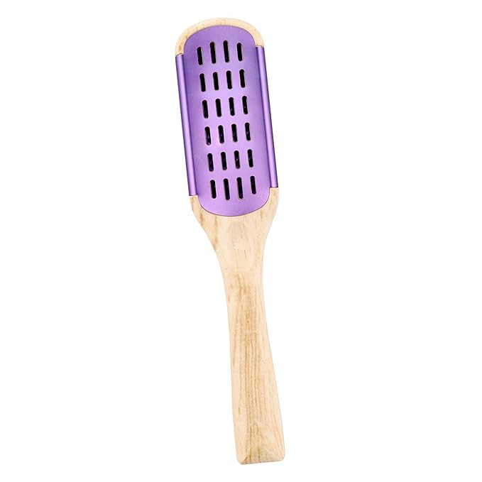 Aethland Boar Bristle Double-Sided Straightening Brush and Comb for Thick, Coarse Hair - Smoothing and Styling Tool (Purple)