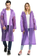 Opret 2 Pack Raincoats for Adults Reusable, EVA Rain Ponchos Lightweight Rain by Opret