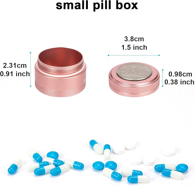 Small Metal Pill Box Pill Container - Image 2