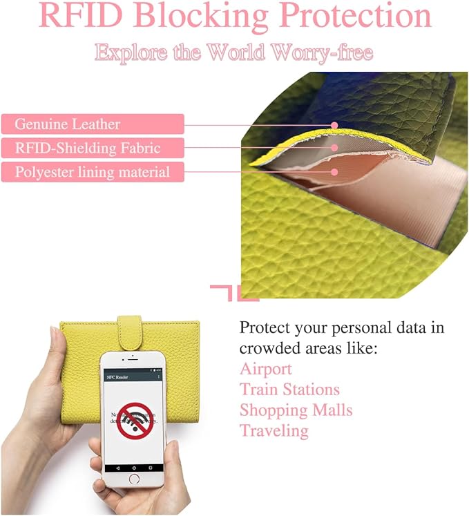 Slim Passport Wallet for Women – RFID Blocking Passport Holder for Travel Women - Image 4