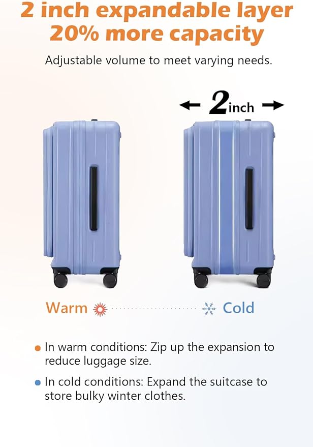 HotWay 26 Inch Expandable Checked Luggage - Image 3