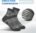 Ankle Compression Socks Women Men Plantar Fasciitis Relief 3 Pairs (Large / Dark Blue(3 Pairs))