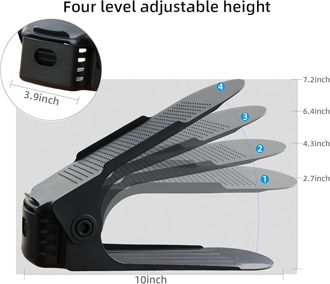 Shoe Slots Organizer, 50% Space-Saving Storage Rack Holder - Image 4