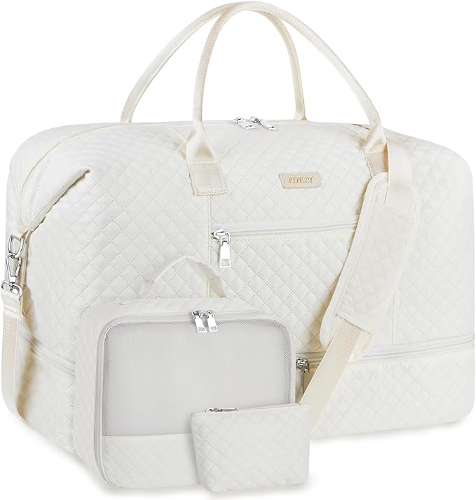 Weekender Bag for Women, Travel Duffel Bag Carry On Overnight Bag by ITIEZY