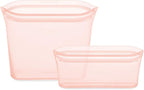 Zip Top Reusable Food Storage Bags | 2 Bag Set | Silicone Meal Prep Container | - Image 2