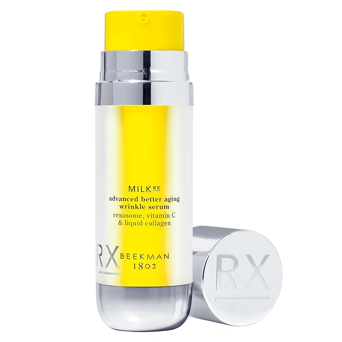 Beekman 1802 Milk RX Advanced Better Aging Wrinkle Serum – Collagen & Vitamin C Face Serum with Peptides & Goat Milk Exosomes, Retinol Alternative
