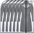 Garment Bags for Hanging Clothes 24'' x 55 '' Transparent Lightweight by UOUEHRA