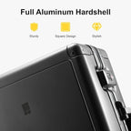 LEVEL8 Gibraltar Aluminum Zipperless Luggage 20 Inch, Hardside Carry on - Image 3