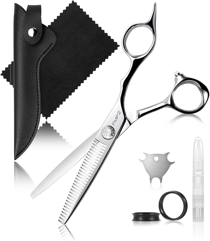 Professional Hair Thinning Shears Hair Cutting Texturizing Teeth Scissors - 6" Right Hand HIGH-END Extremely Sharp Scissors 440C Stainless Steel for Salon Home Stylists