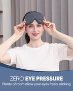 MZOO Sleep Eye Mask for Side Sleeper Men Women, Zero Eye Pressure 3D Sleeping - Image 2