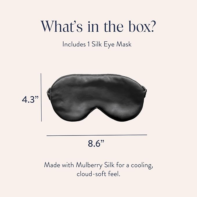Brooklinen Silk Eye Mask for Sleeping – Carbon Grey, 100% Mulberry Silk Sleep - Image 2