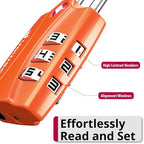 Fosmon TSA Accepted Luggage Locks, Open Alert Indicator 3 Digit Combination - Image 5