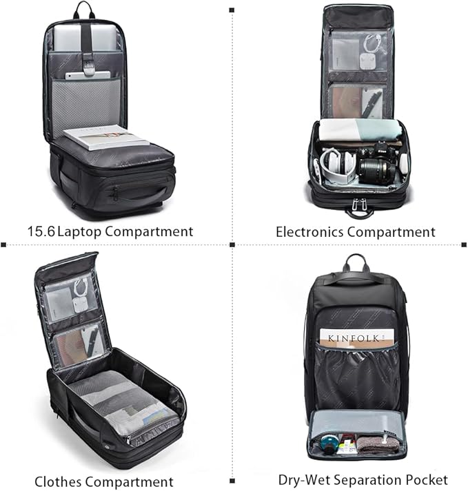 BANGE Travel Backpacks, Weekender Carry On Backpack, Waterproof Men's Business - Image 5