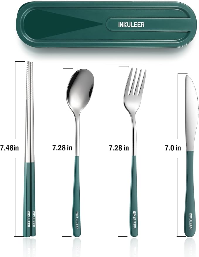 Travel cutlery set, 18/8 stainless steel cutlery, Reusable utensils set - Image 6