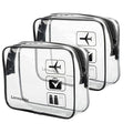 Lermende 2pcs Clear Toiletry Bag TSA Approved Travel Bag, Carry On by Lermende