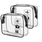 Lermende 2pcs Clear Toiletry Bag TSA Approved Travel Bag, Carry On by Lermende