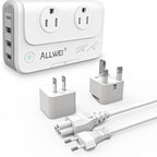 ALLWEI 220V to 110V Travel Voltage Converter us to Europe, Step Down Converter by ALLWEI