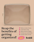 Clear Makeup Bag Zipper Pouch, Transparent Cosmetic Case Organizer, TSA - Image 6