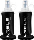 Folding Soft Flask Portable Collapsible Running Lightweight Water Bottle by WRELS