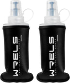 Folding Soft Flask Portable Collapsible Running Lightweight Water Bottle by WRELS