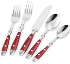 20-Piece Silverware Set for 4, High-end Everyday Flatware Set, Retro Stainless by BeSunGloryForever