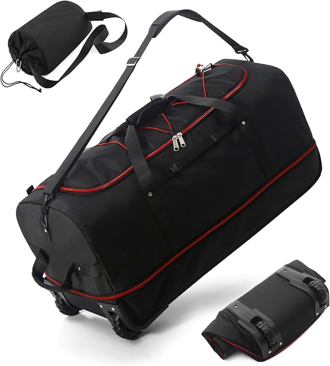 CONTAIL 32”110L Expandable 140L Rolling Duffle Bag by CONTAIL
