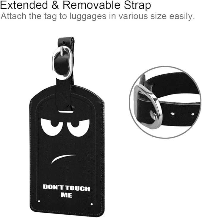 FINTIE 2 Pack Luggage Tags, Leather Name ID Labels - Image 3