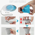 JBER Silicone Collapsible Travel Cup, Silicone Folding Camping Cup - Image 5