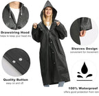 Opret 2 Pack Raincoats for Adults Reusable, EVA Rain Ponchos Lightweight Rain - Image 3