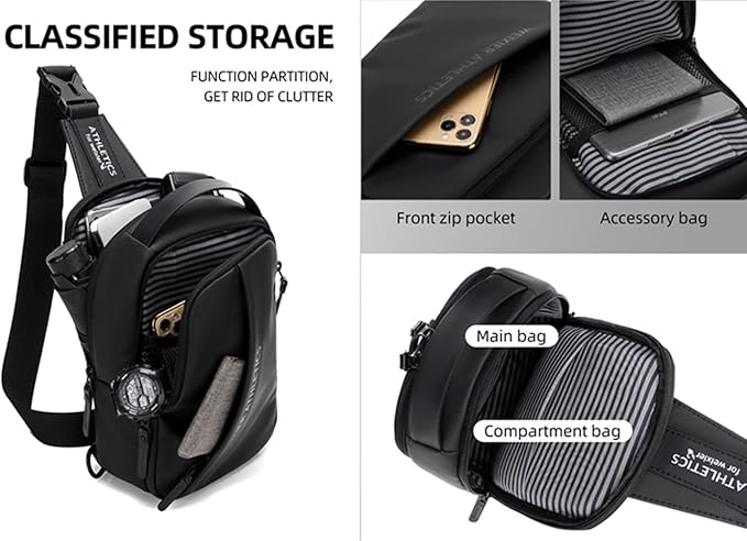 Waterproof Sling Bags Mens Shoulder Crossbody Backpack - Image 5