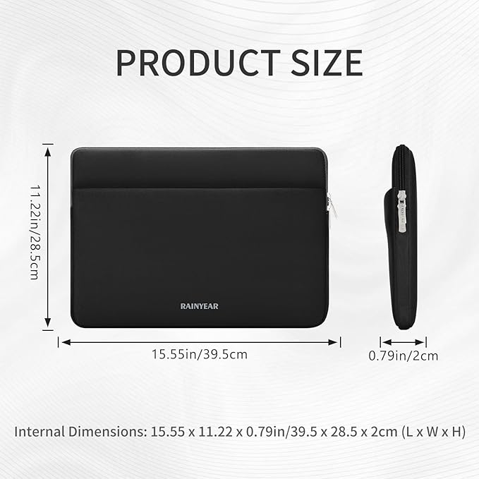 RAINYEAR Laptop Sleeve Case 15.6 Inch, Protective Portable Case - Image 5