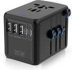 JMFONE 35W PD Universal Travel Adapter, Fast Charging International Power Plug by JMFONE