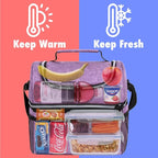 OPUX Lunch Box For Women, Insulated Large Lunch Bag Adult Work, Double Decker - Image 2