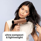 Dual Voltage Travel Hair Dryer with Magnetic Diffuser - 1500W High-Speed Ionic Blow Dryer, Worldwide 110V-240V, Ultra-Lightweight & Compact, Fast Drying with Smart Intelligent Heat Control