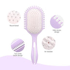 New Multifunctional Curly Hair Cushion Comb, 1Pc Oval New Air Cushion Comb WithHandle, Define Styling Brush,DetanglingHair Brush, Professional Hairstyle Comb, BouncingHair Brush (White Purple)
