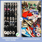 28 Mesh Pockets Hanging Shoe Organizer, Over the Door Shoe Organizer，Closet - Image 5