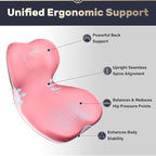 Coverado Car Seat Cushion and Lumbar Support Pillow One Piece, Memory Foam - Image 2