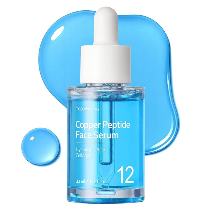 TOSOWOONG Ultimate Peptide Lift Set - Copper Face Serum + PDRN Peptide 12 Capsule Cream - High Concentration Clinic-Grade Anti-Aging & Wrinkle Repair Bundle