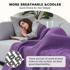 Knitted Weighted Blanket (31-grayish Purple / 48" x 72" | 12lbs)