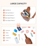 Telena Small Sling Bag for Women Leather Crossbody Fanny Packs Chest Bag for - Image 3