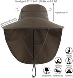 Home Prefer Outdoor UPF50+ Sun Hat Wide Brim Mesh Fishing Hat - Image 2