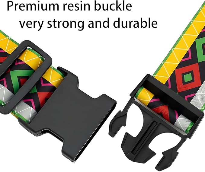 Geometric Arts Luggage Straps for Suitcases, Adjustable Luggage Travel Belt to - Image 3