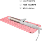 Silicone Heat Resistant Travel Pouch for Hot Hair Styling Tools - Straightener, Crimping Iron, Curling Wand, Flat Iron, and Waving Iron (Light Pink) 1 Pack