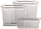 Zip Top Reusable Food Storage Bags | 3 Bag Set - Image 2