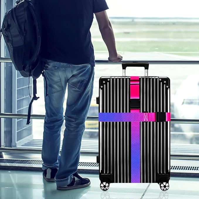 Luggage Straps for Suitcases TSA Approved-2 Pack Bright Personalized Luggage - Image 6