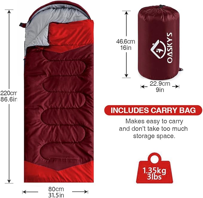 oaskys Camping Sleeping Bag - Image 2