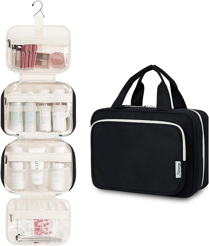 Narwey Hanging Toiletry Bag for Women Travel Makeup Bag Organizer Toiletries - Image 2