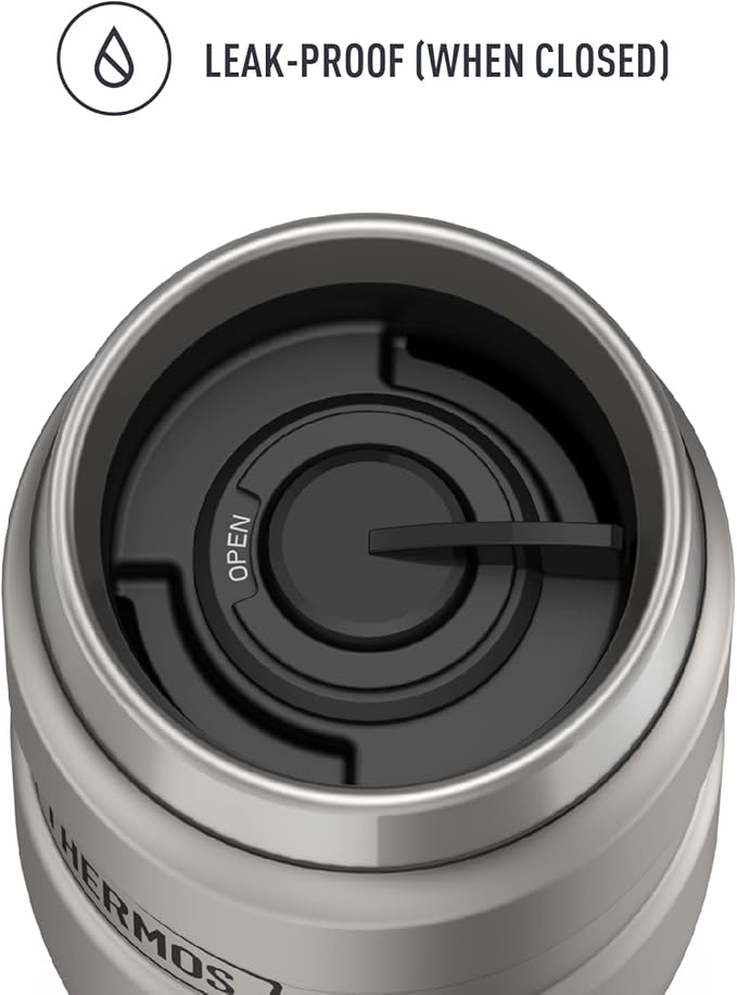 THERMOS Stainless King Travel Tumbler, 16 Ounce, Vacuum-Insulated | Matte Steel - Image 3