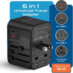Ceptics Universal Travel Adapter, 35W International Power Adapter - Image 2