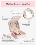 Vlando Velvet Travel Jewelry Case, Jewelry Travel Box - Image 3